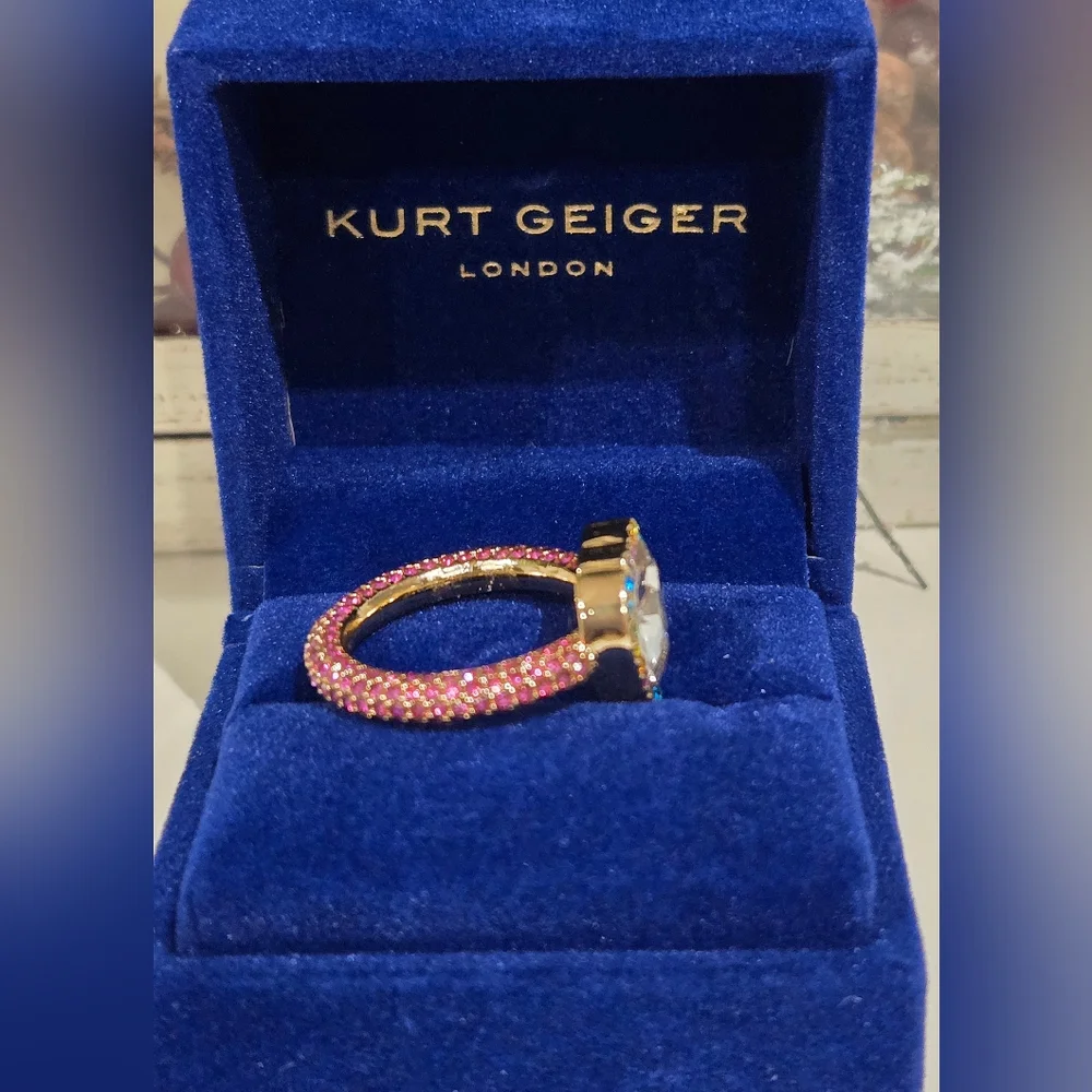 Kurt Geiger Multicolor Heart Ring - Picture 2 of 9